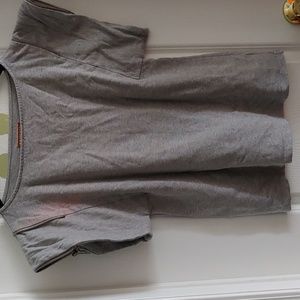 MICHAEL Michael Kors Zipper Shoulder Heavy Knit Top